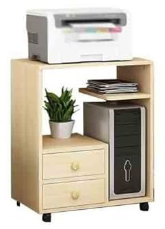 Xilin-872 Printer Stand Office Storage Rack with Pulley Multifunctional Storage Rack Desktop Computer Cabinet Printer Rack Printer Table