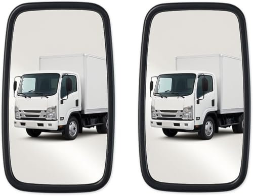 Lot de 2 rétroviseurs extérieurs universels 37,2 cm x 18,4 cm pour camionnette, camion, tracteur, pelleteuse, gauche et droite