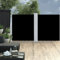 Sombrillas y parasoles para jardín y césped, toldo lateral retráctil, color negro, 140 x 600 cm