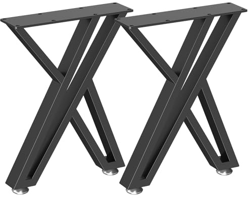 Yawinhe Métal Pieds de Table,2 Pack Y-Type Pied de Table,Noir 30x41.5cm | Pieds de Bureau Réglables,DIY Pieds de Meubles Lourds,Pied de Table Industriel en Fer pour Table Basse,Table à Manger