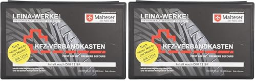 LEINA-Werke 10105 KFZ-Verbandkasten Fotodruck, Schwarz/Mehrfarbig (Packung mit 2)