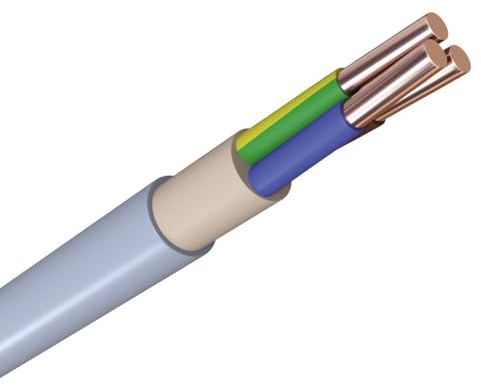 WITTKOWARE NYM-J Mantelleitung (Elektro Installationskabel), Mantelfarbe grau, 3x1,5mm², Kabellänge 100m