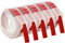 CARTRIDGES KINGDOM 5 Prägebänder 3D 9 mm x 3 m Weiss auf Rot S0898150 kompatibel für Dymo Omega und Junior Etikettenprägegerät für den Heimbedarf | Kunststoff, Selbstklebend