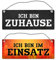 Feuerwehrmann ist im Einsatz oder Zuhause Wendeschild mit Kordel Feuerwehr
