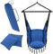 VITA5 Hängesessel Outdoor - Stabiler & Sicherer Hängestuhl - Stylischer Hängesessel Indoor - Schaukel für Erwachsene - Bequeme Boho Raumdeko - 250kg Tragkraft (Grün/Blau)