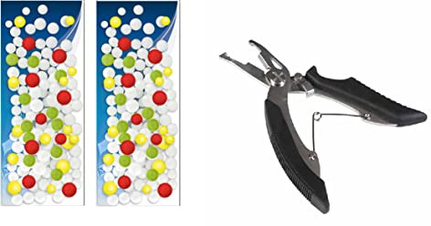 Set: ca 200 Stück Auftriebskugeln Styropor von Jenzi pop up bunt 5-9 mm + gratis Angelschere
