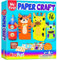 KRAFUN Safari-Tier-Papier-Bastelset für Kinder ab 3 Jahren, 16 DIY-Zootier-Projekte, Papiermaterialien, Anleitung, Wiederverwendbare Box, Kreatives Lernspielzeug