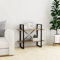 WIFESE Bücherregal 80x30x70 cm 2 Fächer Holzregal Standregal Bookshelf Raumteiler Aufbewahrungsregal Lagerregal Aktenregal Industrie Style Regal für Wohnzimmer Büro Kiefer Massivholz Grau