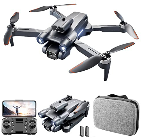 Goolsky Drones con Camara 4K Daul LS-S1S WIFI 2,4GHz Drone Profesional Detección de Obstáculos, Fotografía Gestual, Giroscopio de 6 Ejes, Vuelo de Trayectoria, Posicionamiento Optico de Flujo 2 Pilas