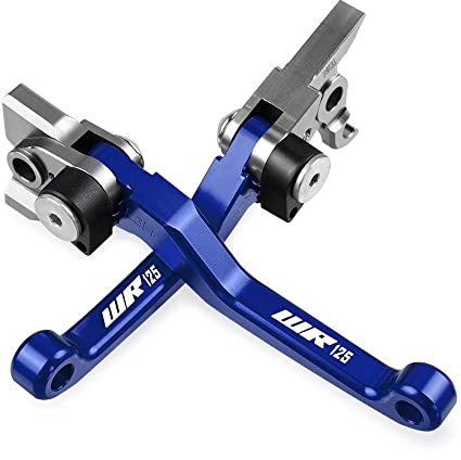 ISITAC Für Yamaha WR125X R 2012 2013 2014 2015 2016 WR 125 X Motocross Dirt Bike CNC Aluminium Bremskupplungshebel Faltbarer Hebel Motorrad Schwenkhebel (Farbe : Blau)