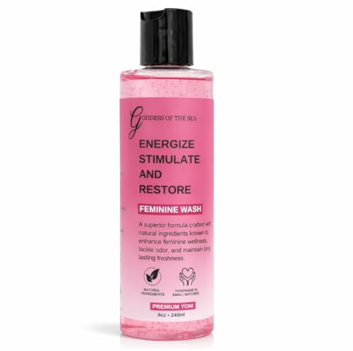 Premium Yoni Feminine Wash – pH Balance Minty Feminine Wash – Natural Ingredients Feminine Care Daily Wash Great for Odor, Discharge, Dryness, BV – 8oz Bottle