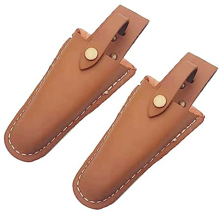 YdseozOA 2 PZ Pruner Holster Strumento di Fodera in Pelle con Snap Pinze da Giardinaggio Forbici Holder Custodia Protettiva Fodera in Pelle Fodera Supporto Uso per Giardinaggio Forbici