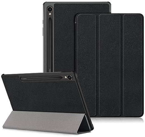 DINGGUAGUA Custodia per Tablet Samsung Galaxy Tab S9 11 Pollici,Galaxy Tab S9 FE 10,9 Pollici 2023(SM-710/X716B/X718UX510/X516),Cover con Funzione Supporto,Nero