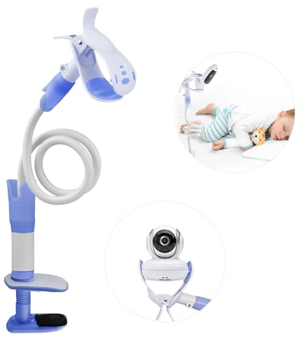 Babyphone Kamera Halterung, Babyphone Ständer mit um 360° drehbarer Ständerkopf, Universal Baby Monitor Halter für Kinderzimmerkein, Multifunktions-Telefonhalter mit langem Arm, verstellbar 95cm