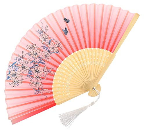 FUNOMOCYA Ventilateur Pliant de Style Classique Ventilateur de Poche éventail décoratif de Mariage Ventilateur Froid Cooling Fan Ventilateur de Danse Portable Ventilateur portatif
