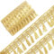 TTQiAnJ 6 Meter/6,5 Yard Fransenborte Bordüre Gold 54mm,Filigranes Spitzenband Mit Quasten-Nähkantenbesatz Geflochtener Stoff für Heimwerker-Näharbeiten DIY Lampenschirm Bekleidung Vorhang Tischdecke