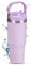 Tumbler with Handle Stainless Steel Insulated Water Bottle Flip Straw Tumbler Insulated Coffee Water Bottle Thermal for Cold Hot Coffee Drinking Cup Double Wall Vacuum Insulated Travel Mug (Lilac)