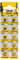 Vinnic premium button cell batteries 10 x AG0, 379, LR521, 1190SO, 379, SR521W, SR521 (watch battery)