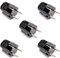 5 Stück | Schuko-Stecker aus Duroplast (Bakelit-Optik), Schutzkontaktstecker, schwarz