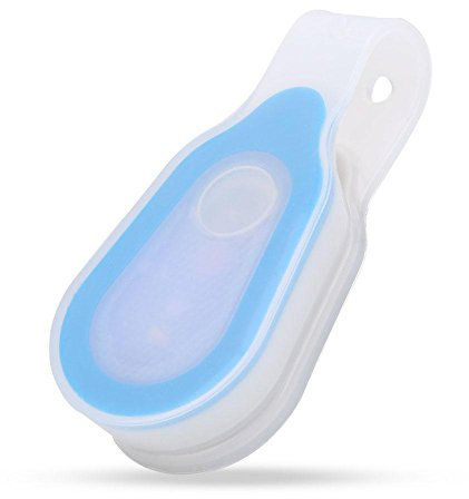 Keenso Linterna Con Clip, Linterna Manos Libres Con Clip Para Ropapara Ropa O Mochila, Correr De Noche, Excursiones, Paseos, Acampadas, 3 Modo De Luz Led (Azul)
