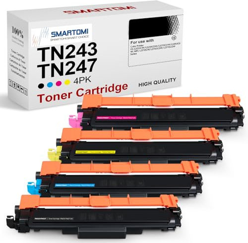SMARTOMI TN247 TN243 Toner Kompatibel für Brother TN-247 TN-243 TN247 TN243 für Brother MFC-L3770CDW MFC-L3750CDW HL-L3230CDW MFC-L3710CW HL-L3210CW DCP-L3550CDW MFC-L3730CDN HL-L3270CDW DCP-L3510CDW