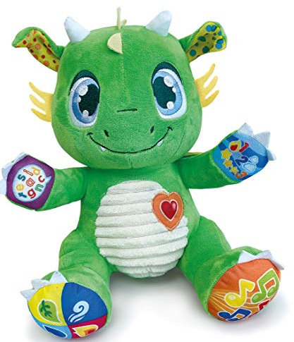 Clementoni Baby 52506 - Mon Copain Le Dragon - Peluche Douce et Sûre - avec Ses 5 Touches Interactives - pour Bébés de 6 Mois et Plus - Développe la Psychomotricité