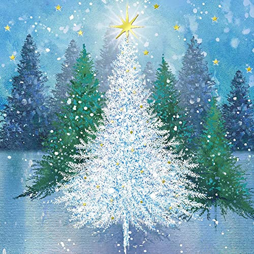 Medici Cards Weihnachtskarten, Motiv Baum des Lichts, Wald der Bäume, 6 Stück
