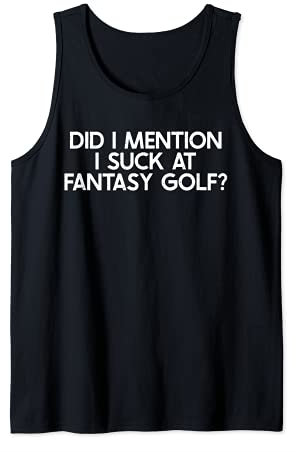 I Suck At Fantasy Golf Funny Wooden Spoon Award Tank Top