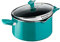 Tefal G80446 Chefclub Kochtopf 24 cm + Glasdeckel | Titanium Antihaftversiegelung | Thermo-Signal Temperaturanzeiger | unbedenkliches Kochen | einfache Reinigung | induktionsgeeignet | grün
