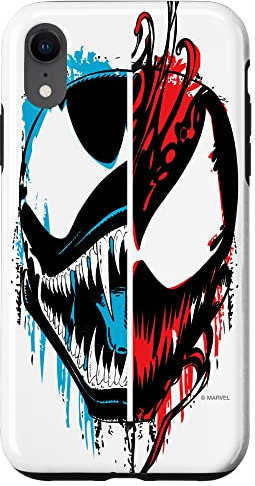 iPhone XR Marvel Venom Carnage Blue Red Half Faces Case