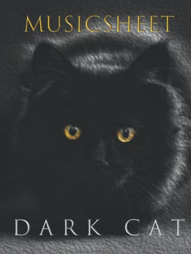 MusicSheet Dark Cat Paper for music all instrument,piano, guitar, trumpet,saxophone,clarinet...: 8_5x11 in.120 Sheets.: MusicSheet Scrapbook Paper ... for Scrapbooking (Domestic Cats.)