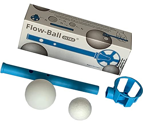 Flow-Ball ULTRA blau I Atemtrainer zur Optimierung Einer konstanten Luftsäule I 8 Verschiedene Widerstände I Atemtrainingsgerät für lockere Atemübungen I Lungentrainer für Junge & ältere Menschen