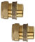 UKDD® Paire de coupleurs en fer mâle en laiton BSP de compression 22 mm x adaptateurs droits 22 mm
