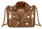 Sfly Frauen Umhängetasche Kette Riemen Umhängetasche Leder Crossbody Handtaschen Damen Abend Clutch Geldbörse Einzigartige süße Jacke Tasche, braun
