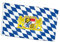 KarnevalsTeufel.de Bayern Fahne Blau-​Weiß mit Bayern-​Wappen Deko für Volksfest Party groß oder klein (90 x 150 cm)