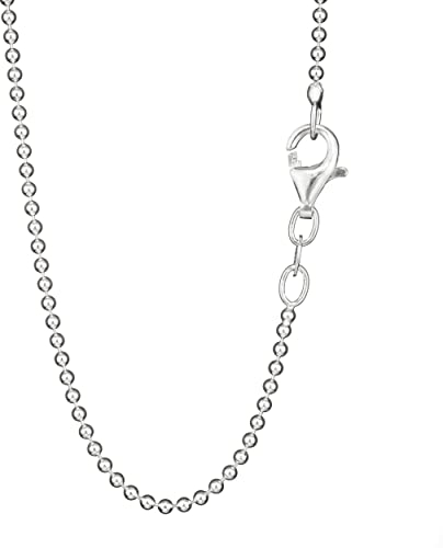 NKlaus 55cm Kugelkette 925 Silber elegante Halskette Breite: 1,5mm Collier 4g schwer 8199
