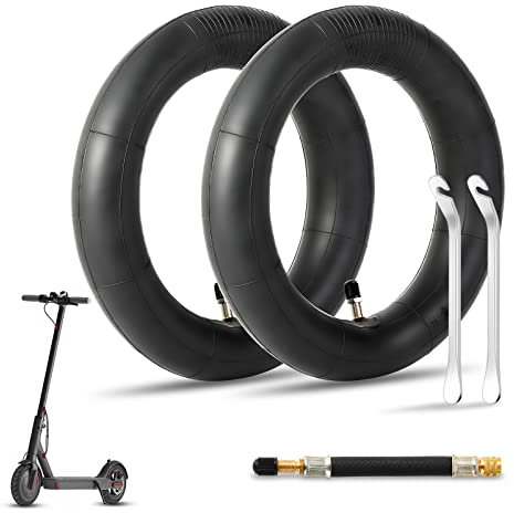 HAONAIMO 2 Stück 8,5 Zoll E Scooter Verdickt Schlauch Scooter Reifen, E Scooter 8 1/2 x2 Ersatzreifen Doppelte Stärke Schlauch für Xiaomi 1S / Pro2 / M365