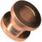 Flesh-Tunnel 4mm – 25mm CHIRURGENSTAHL 316L EDEL-STAHL Tunnel-Piercing Ohr-Stecker Double-Flared Schraub-Gewinde Strass-Stein Zirkonia-Kristall (6mm, Rosegold/Rose Gold)