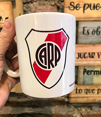 Taza de cerámica RIVER PLATE. CARP. Argentina. Original. Diseños propios. Personalizados.