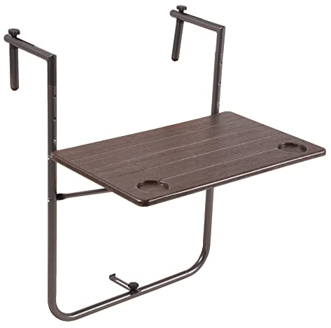 Garden Pleasure Balkon Hängetisch Tabora Klapptisch Tisch klappbar Holz Optik Balkonhängetisch