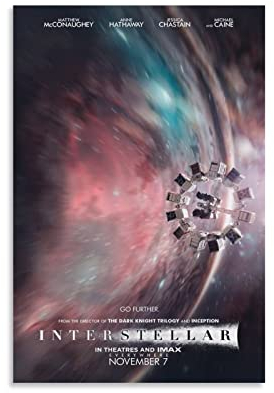 NANXIANG Interstellar Poster Filmposter Wandkunst Bild Gemälde Poster Leinwand Druck Poster Kunstwerke Zimmer