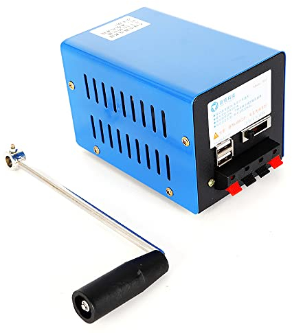 Handkurbel Generator Tragbarer Hochleistungs-Handkurbel-Ladegenerator USB-Generator USB-Lade-Notstrom-Dynamik-Backup-Wechselstrom zum Wandern