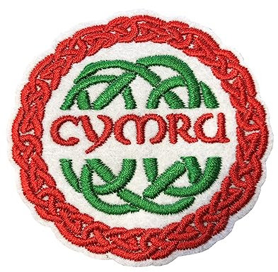 Cymru Embroidery Patch Iron on or Sew on Patch Wales Embroidered Keltic Symbol