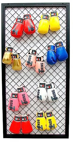 HMWOKPOT Wall Mount Boxing Glove Storage Rack, Boxing Glove Storage Garage Organizer for Gym Training Facility,B