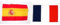 AZ FLAG - Drapeau Espagne 45x30cm et Drapeau France 45x30cm - Pavillon Espagnol et Français 30 x 45 cm - Haute Qualité Avec Fourreau