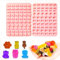 KOBOKO Silikon Süßigkeiten Formen, Gummibärchen Form, Tier Form Silikon mit 60 Kavitäten, Pralinenform Silikon, Tier Backmatte für Süßigkeiten, Schokolade, Gelee - Rosa