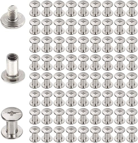 INCREWAY Remaches de acoplamiento chapados en níquel de 5 mm x 8 mm, 72 unidades