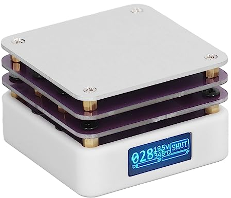 Plaque de Soudure Chauffante, Mini Station de Préchauffage de Soudure 20 V avec écran OLED, Station de Soudage de Puces de Préchauffage à Chaud pour Réparation