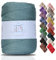 Makromecity Makramee Garn 3mm x 120m Krepp Grün Premium Polyester Makramee Schnur Polypropylene Yarn Basteln für Wandbehänge Umhängetasche Handtasche Runner Schnullerkette Platzteller