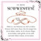 PDTU Schwester Geschenke, Armband Unendlichkeitszeichen Geschenk für Schwester Geburtstag, Schwester Geschenke zum Geburtstag Abschluss Einschulung Hochzeit Weihnachten, Rosegold
